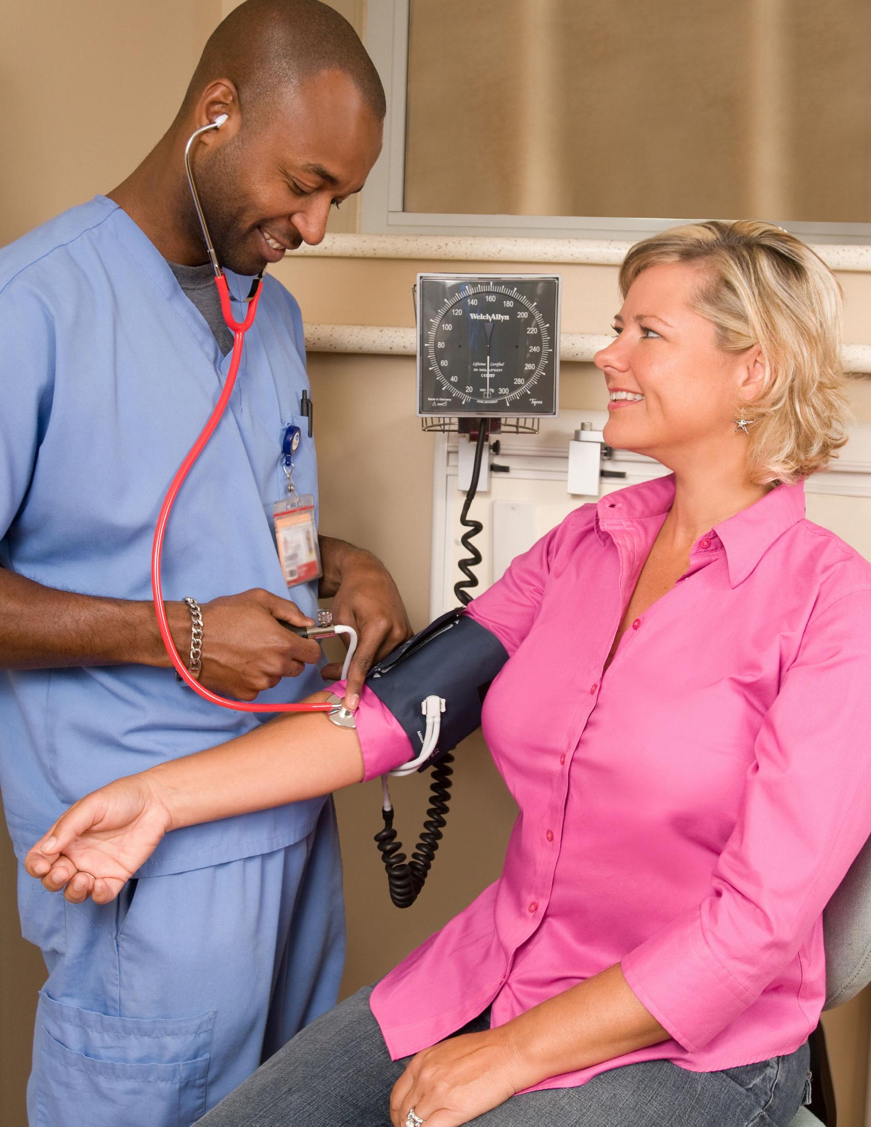 Medical student with books and stethoscope